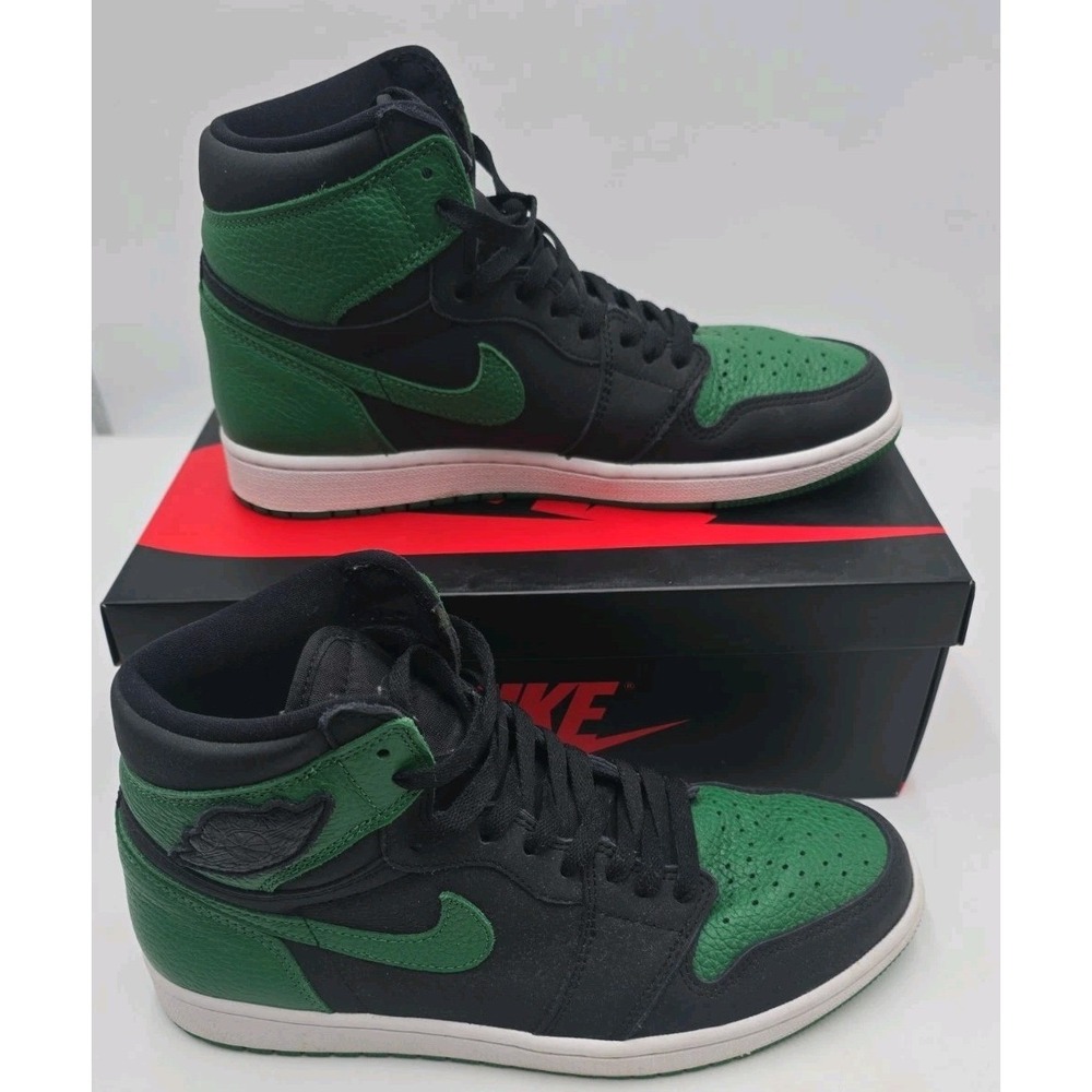 Men's Nike Air Jordan Retro 1 High OG 'Pine Green 2.0' Sneakers‎ 555088 030 9.5